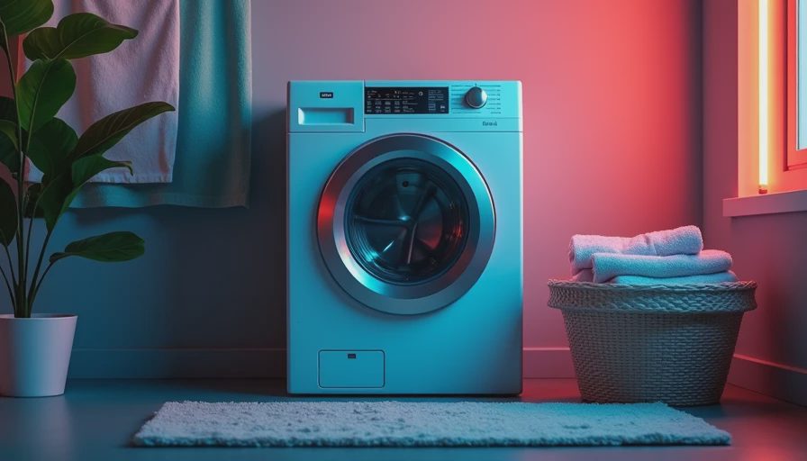 Visual context for small laundry room renovation