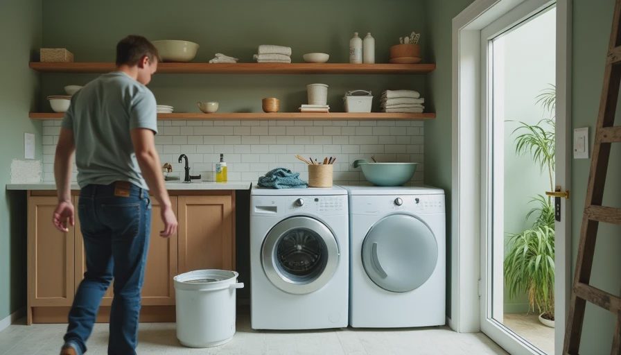 Illustration for renovating a small laundry room