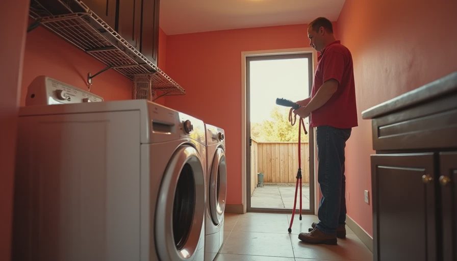 Illustration for dryer vent cleaning