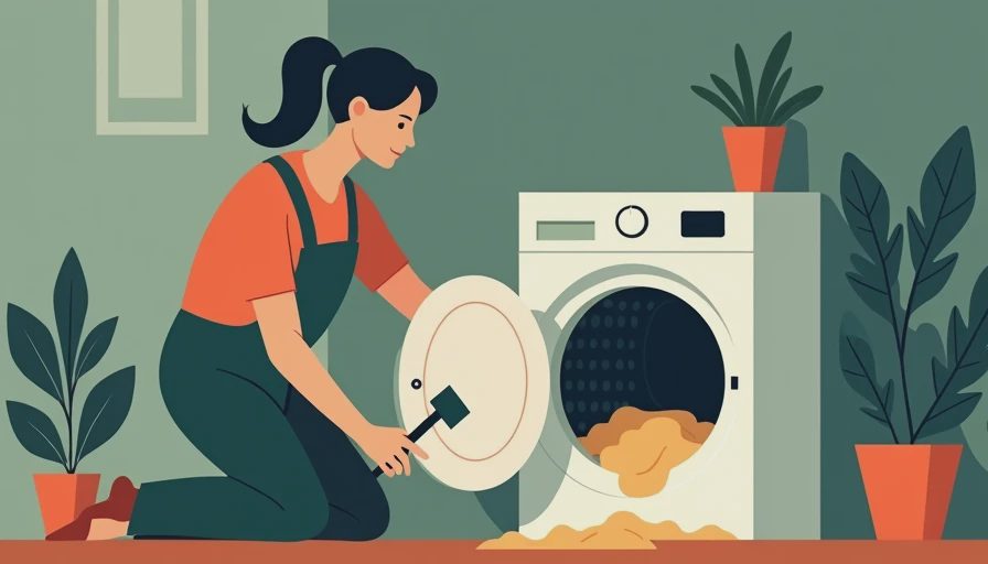 Illustration for cleaning dryer duct vent