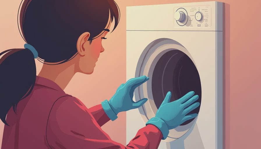 Illustration for cleaning a dryer vent