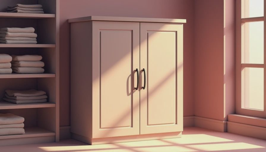 Visual context for laundry room cabinets