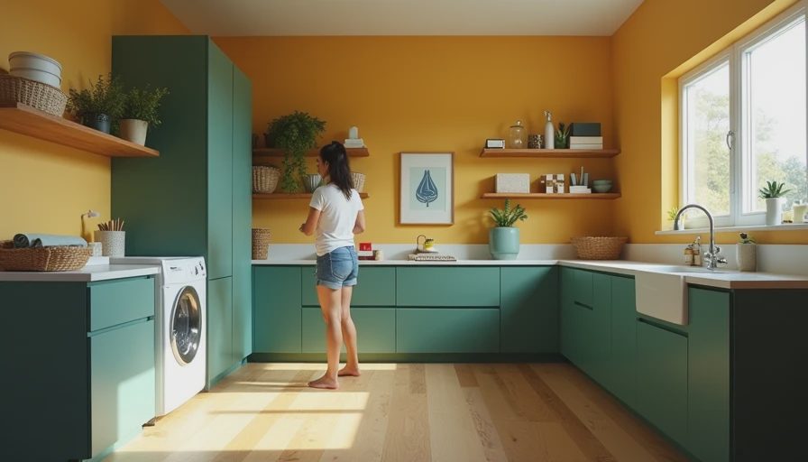 Visual context for laundry room flooring