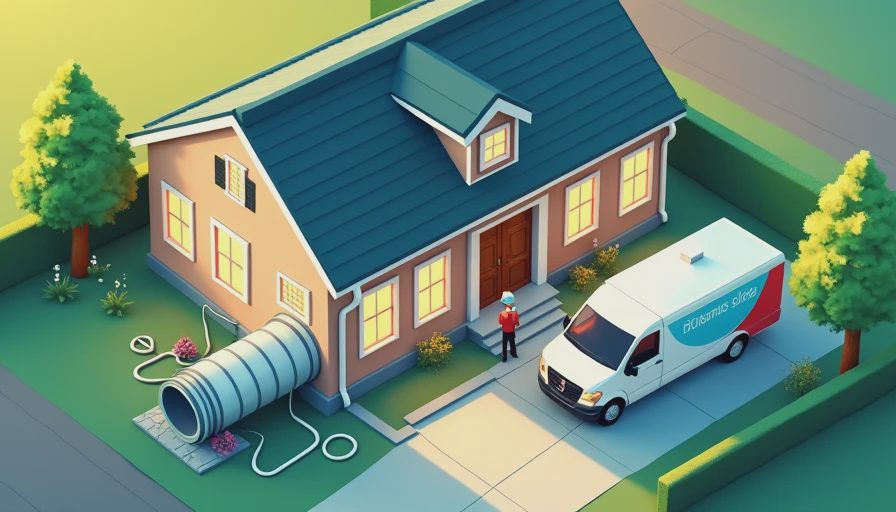 Illustration for dryer vent cleaning service near me